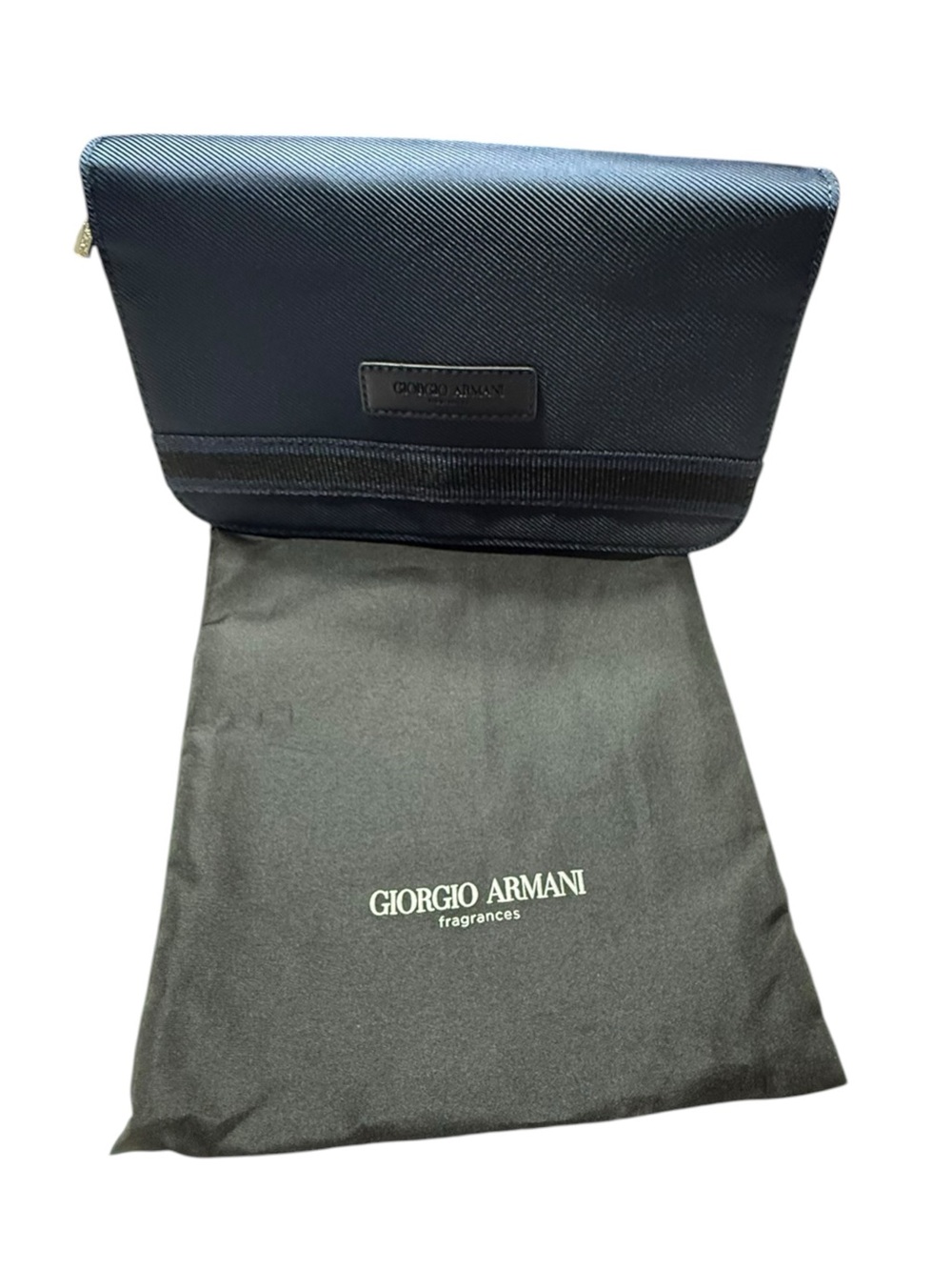 Giorgio Armani Fragrances Men's Navy Travel Pouch with Dust Cover